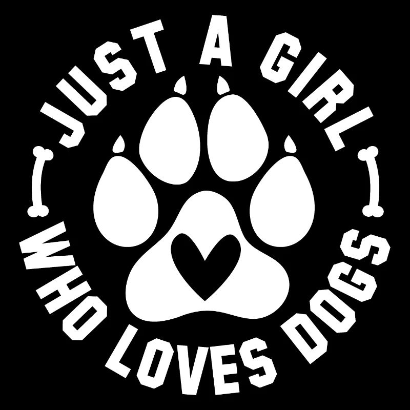 Nur ein Mädchen, das Hunde liebt