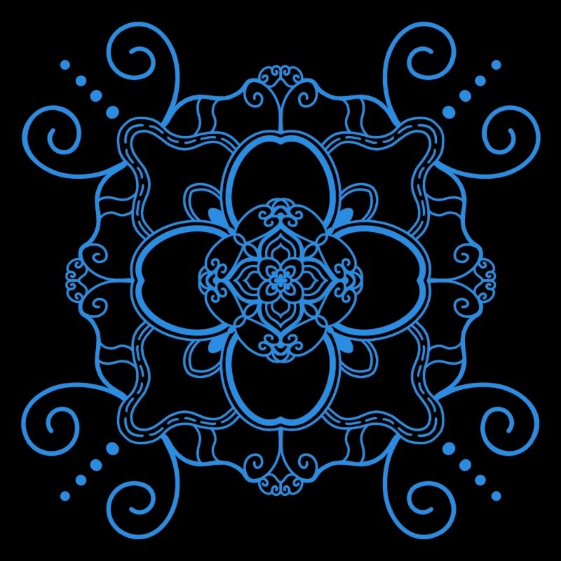 Mandala style - Blau