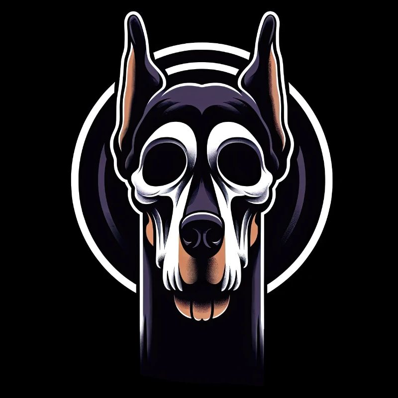 Doberman fluo Skull Edge
