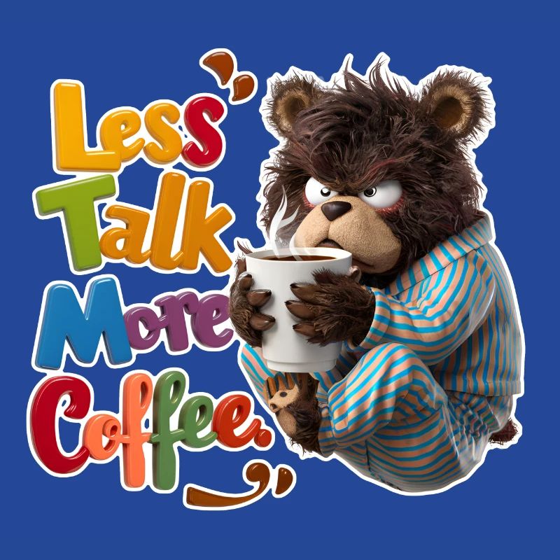 ours et café - moins de bavardage plus de café