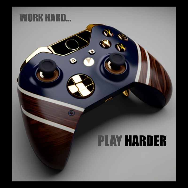Game Controller Work Hard Geschenk
