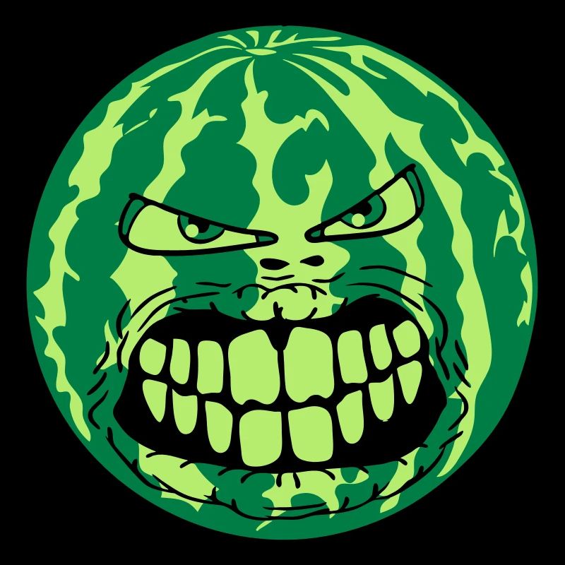melon pastèque visage monstre halloween horreur ci