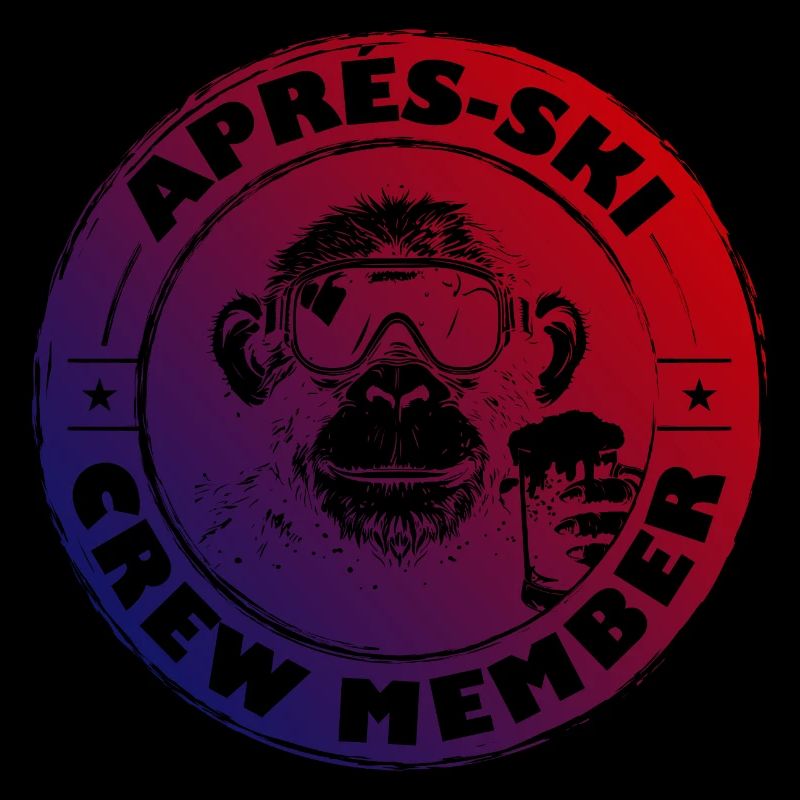 Affe Apres Ski Team Spruch Bunt