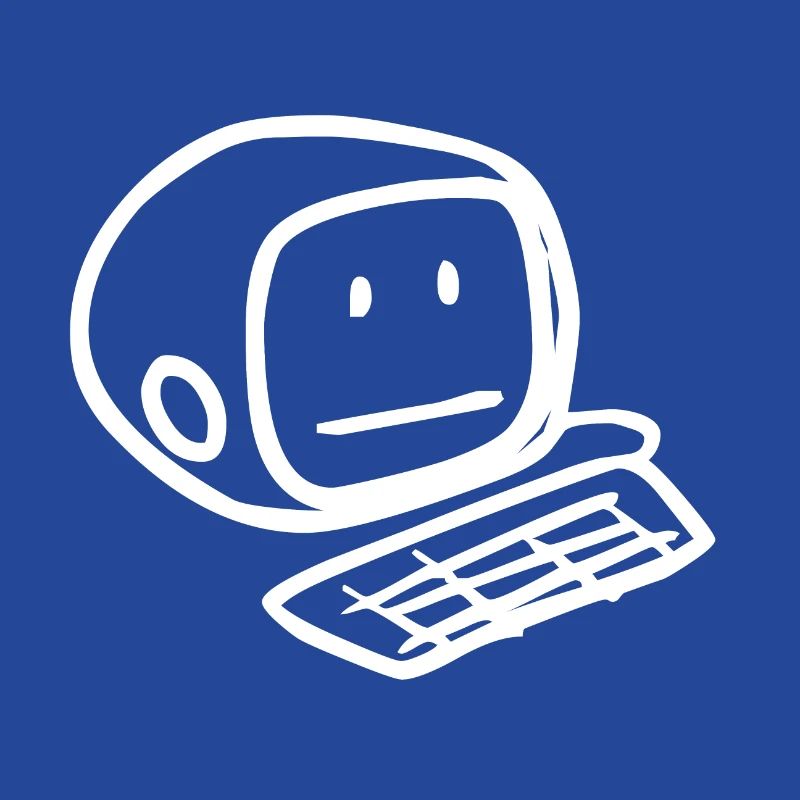 Computer Smiley Face (White)