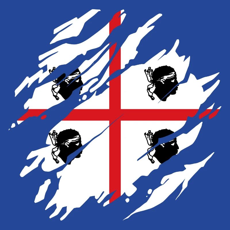Sardaigne Drapeau Scratch Drapeau sarde Sardegna