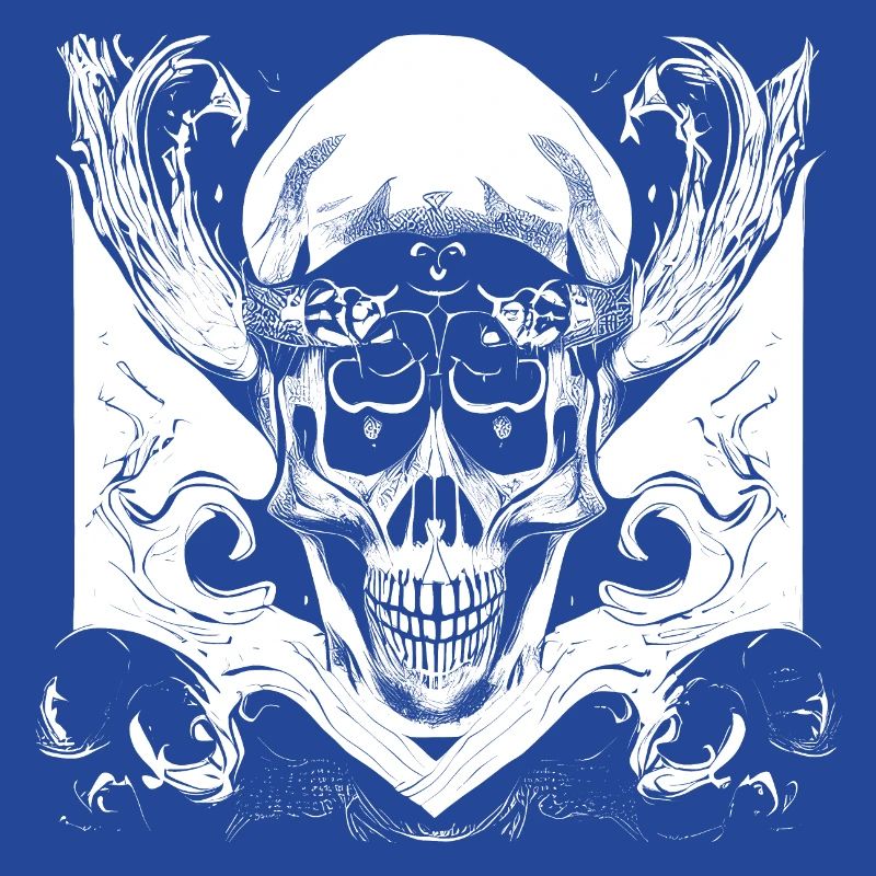 Halloween- oder Horror- Totenschädel mit Ornamente