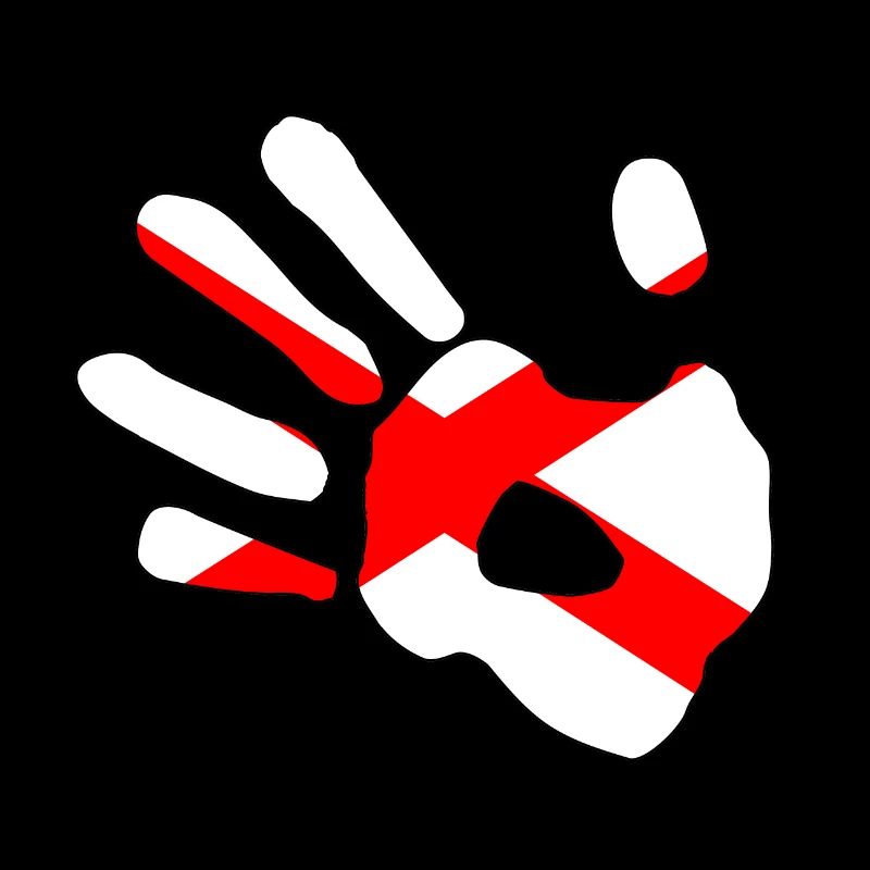 Silhouette d’impression de main du drapeau de St Patrick