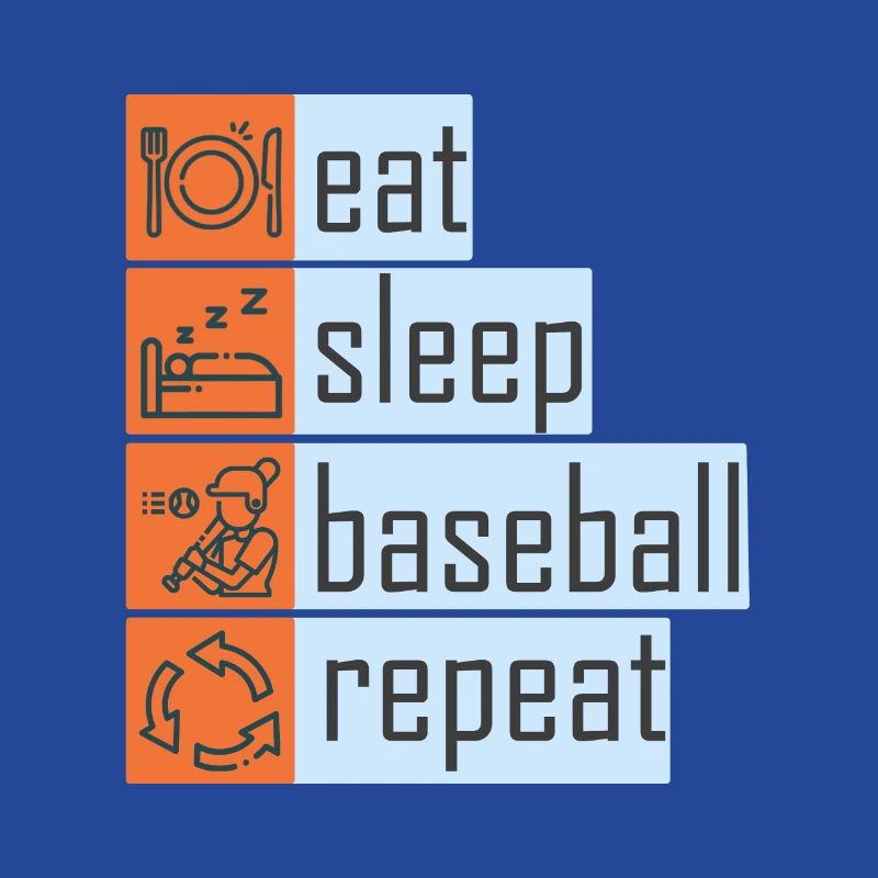 Manger dormir Baseball Répéter