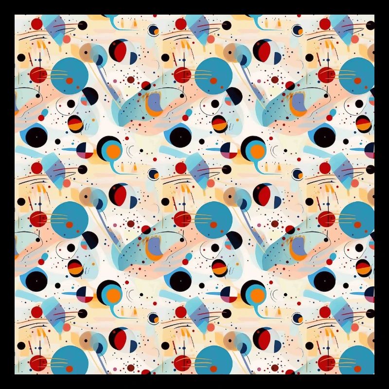 Abstract Seamless Pattern Shapes Lines Modern Art