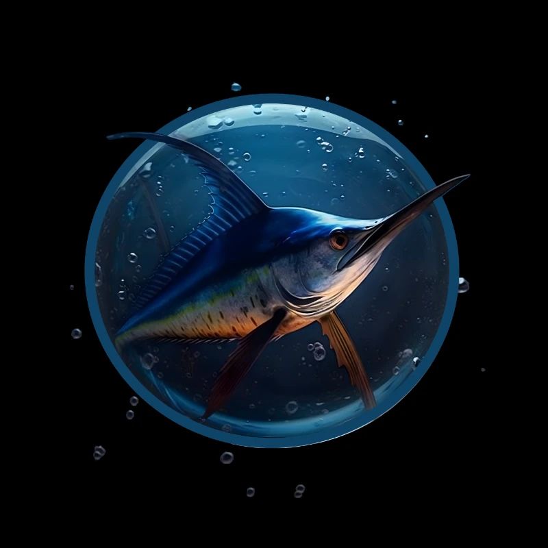 Marlin dans l’eau bleue