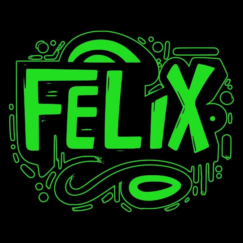 Felix Nom Graffiti vert