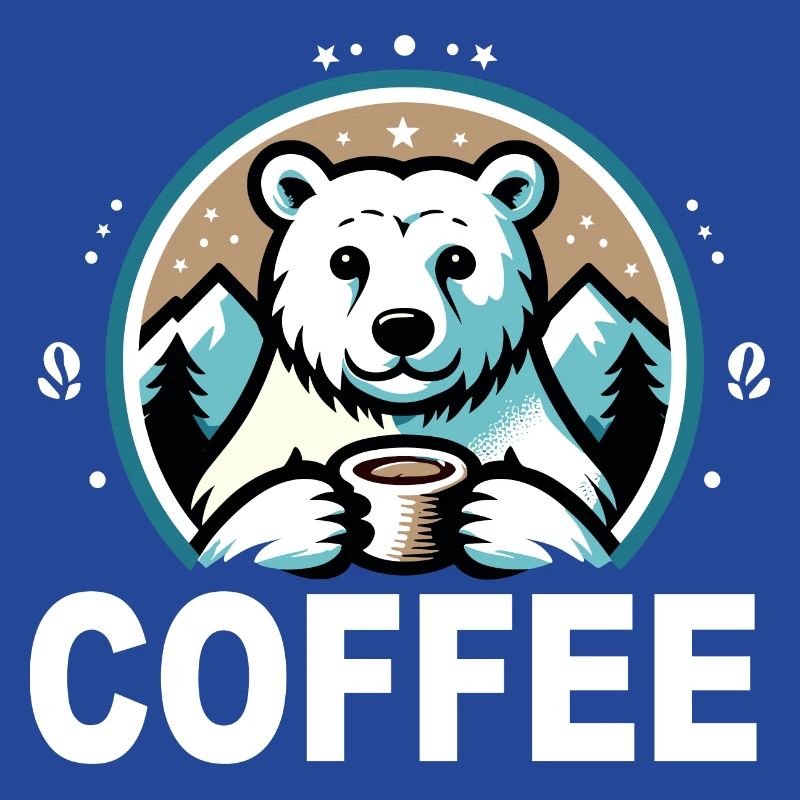 Eisbär Kaffee Kaffeetrinker Büro Cafébesitzer Café