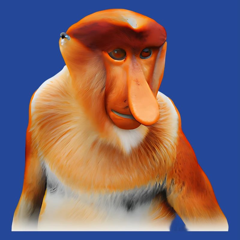 The exotic proboscis monkey