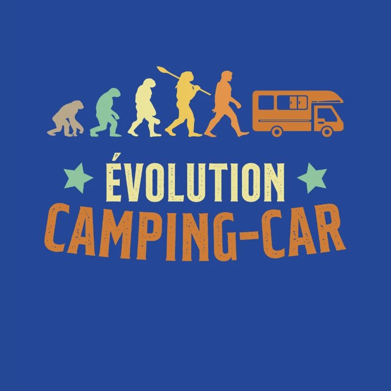 Evolution Camping Car Humor Geschenk