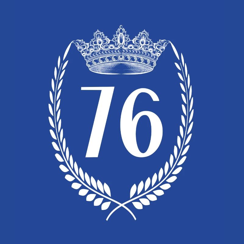 76th birthday Number anniversary 76