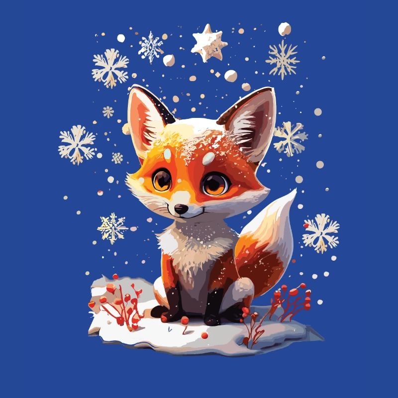 Cute Cute Fox in Winter Gift