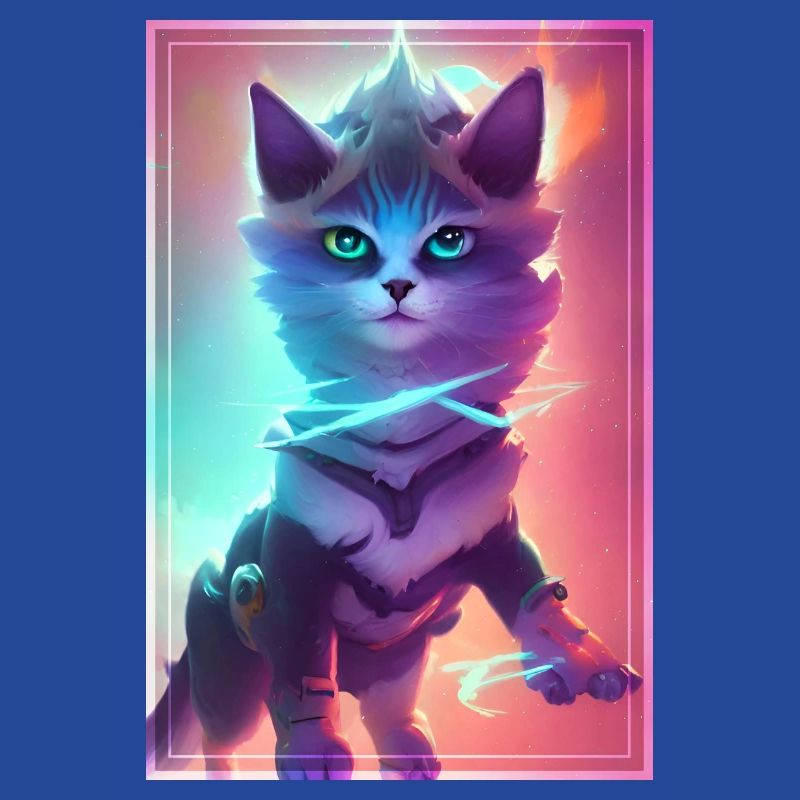 Chat de l’espace mignon voyageant dans l’espace
