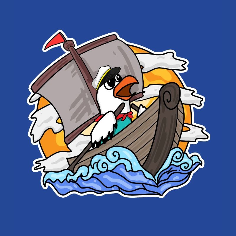 Möwe im Boot