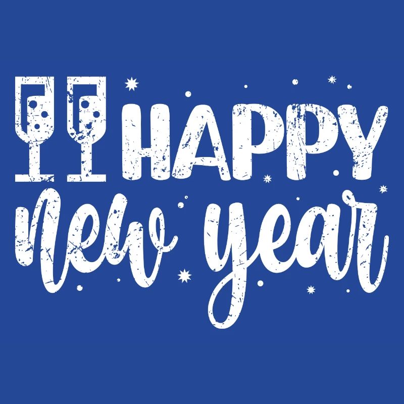 New Year Festive Script & Snowflakes