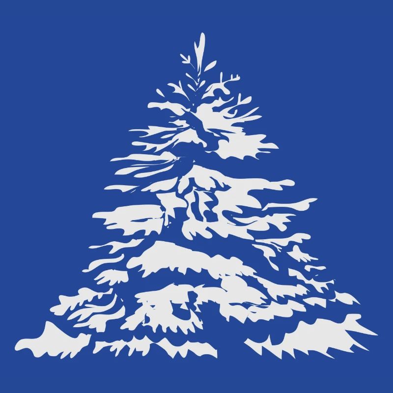 schneebedeckter Christbaum oder Tannenbaum