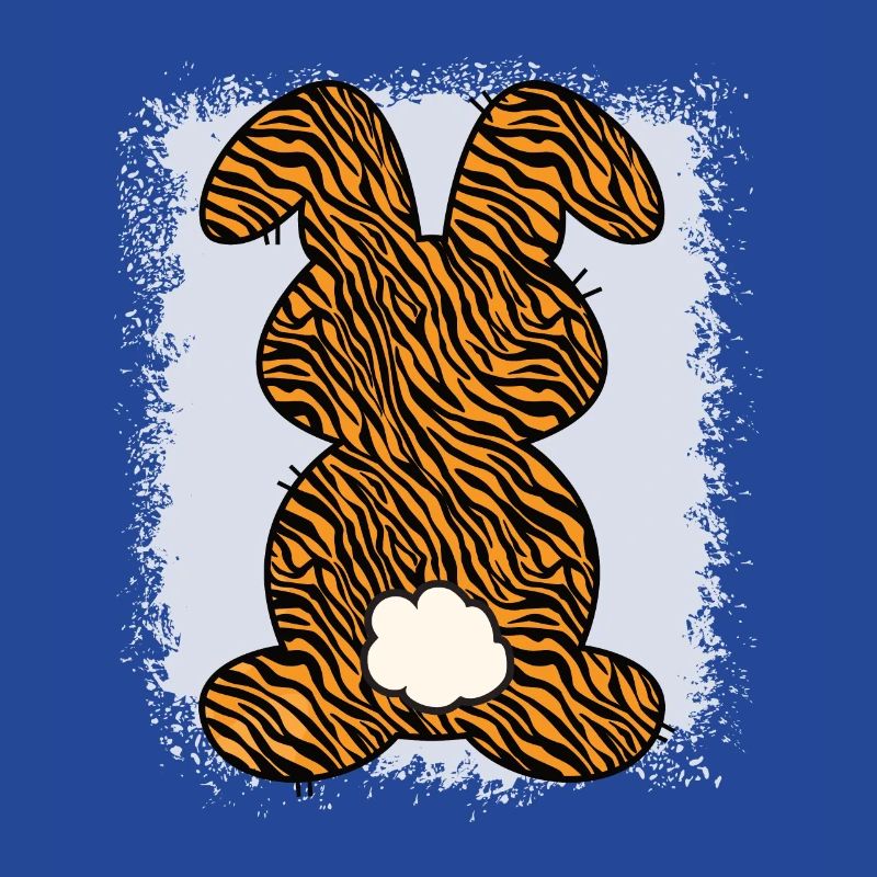 Tiger Pattern Rabbit Bleached Easter