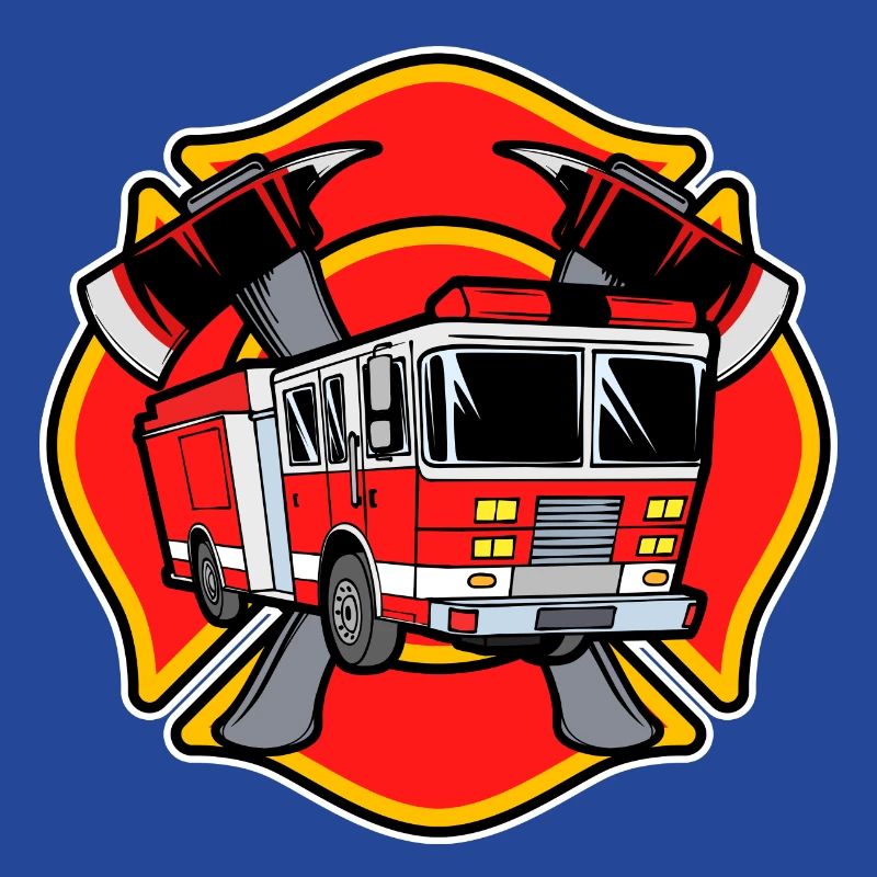 Fire brigade fire engine lifesaver extinguishing work