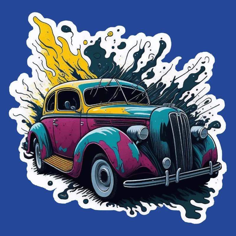 Farbiger Oldtimer Spritzer