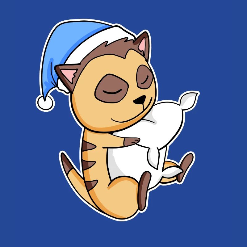 Suricate avec oreiller et bonnet somnolent