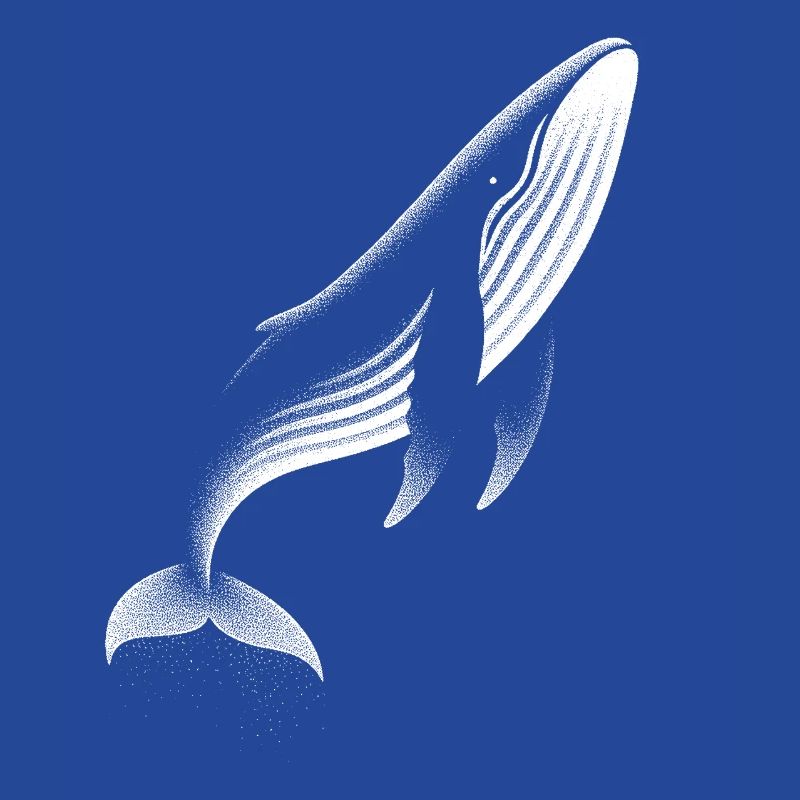 Design élégant de baleine Dotwork
