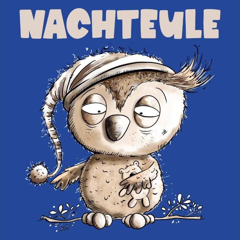 Drollige Nachteule Eule