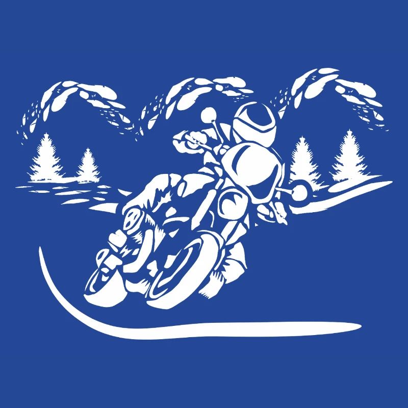 Motorrad Waldsilhouette