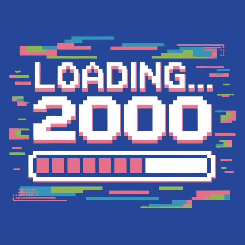 Pixel Retro Design Loading 2000