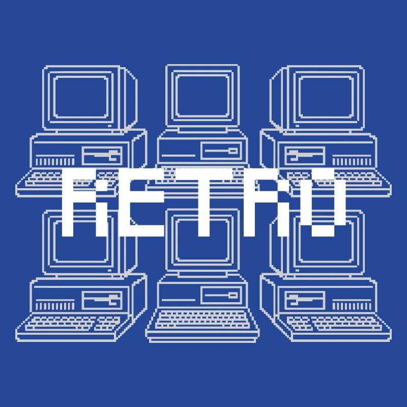 Retro Computer Grid Techno