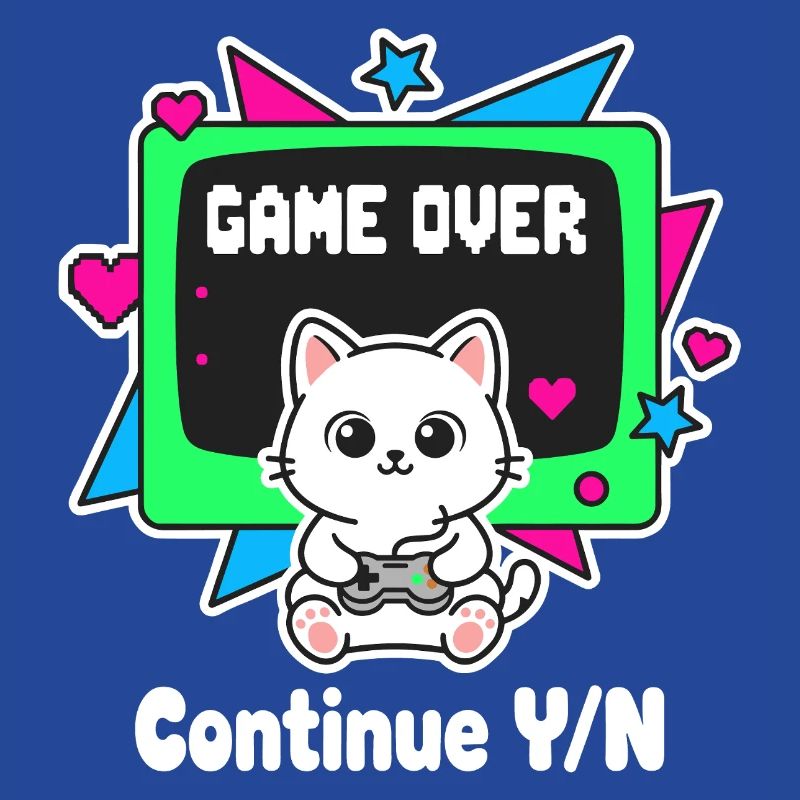 Retro Cats Controller Game Over