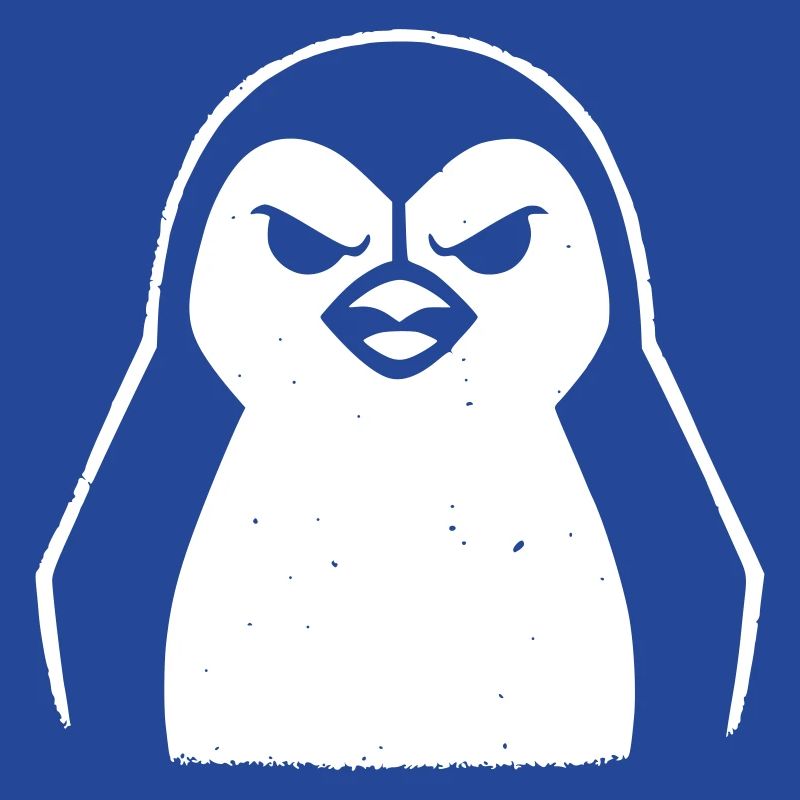 pinguin stencil grunge minimalistisch-vector Linux