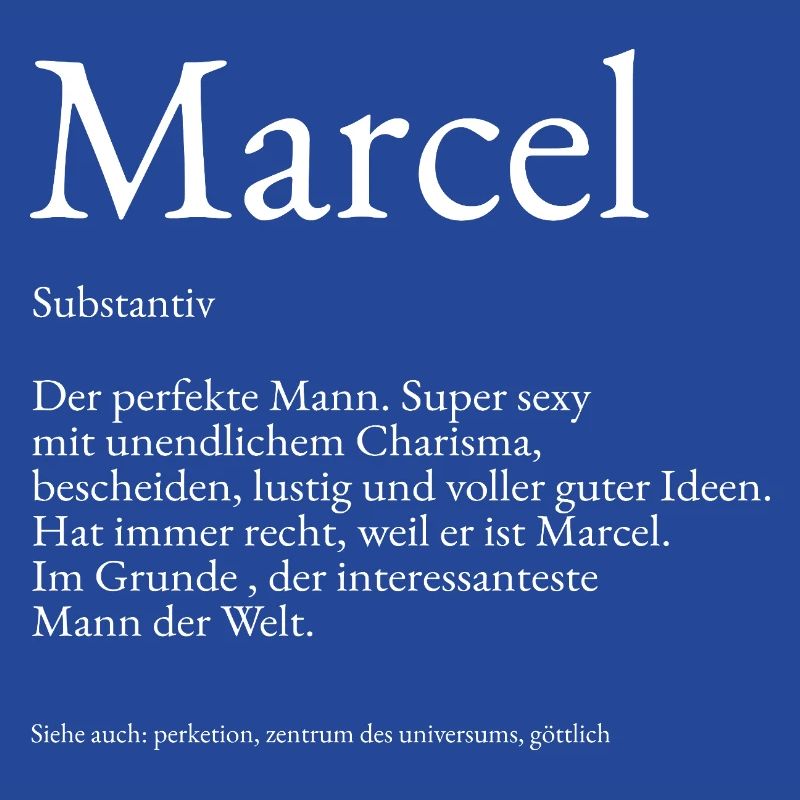 Marcel Dictionary explanation First name Marcel