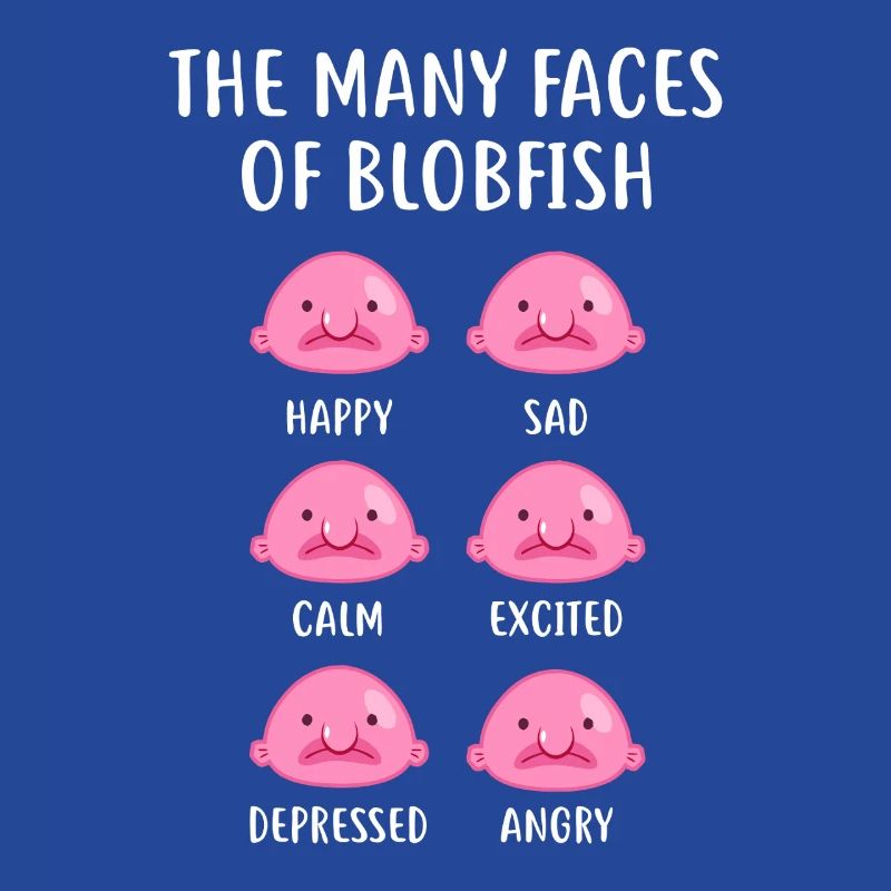 Blobfish Emotion Grid Tee Art