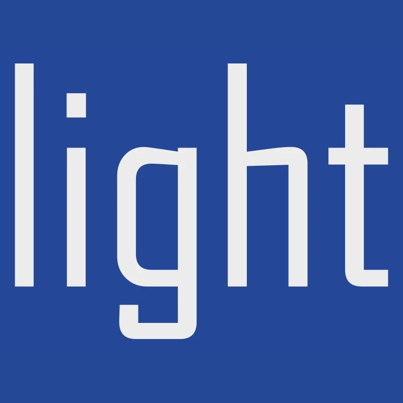Bright Light Light - typography on black sun