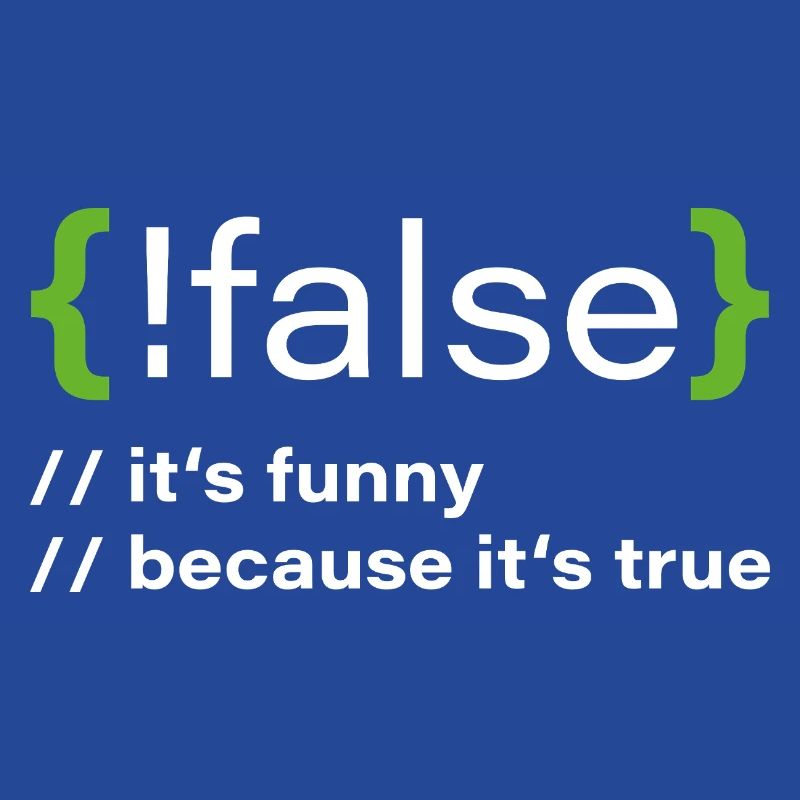 false – Lustiger Programmierer Spruch