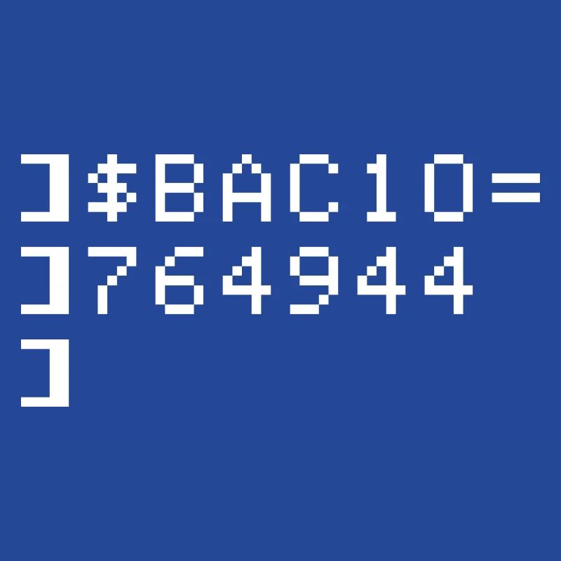 Bacio BAC10 8-Bit Esadecimale Code Nerd Pixel Art