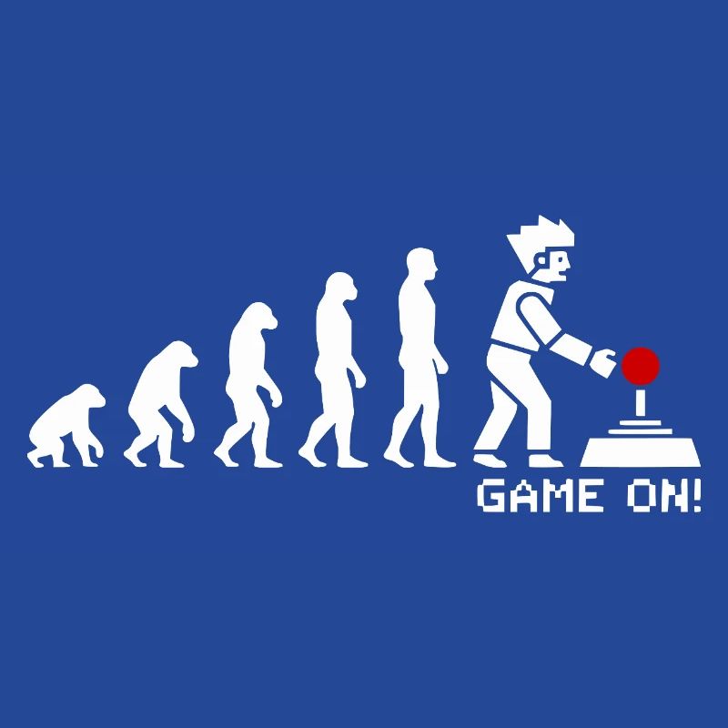 Game On Evolution: Gaming Button Gamer Nerd