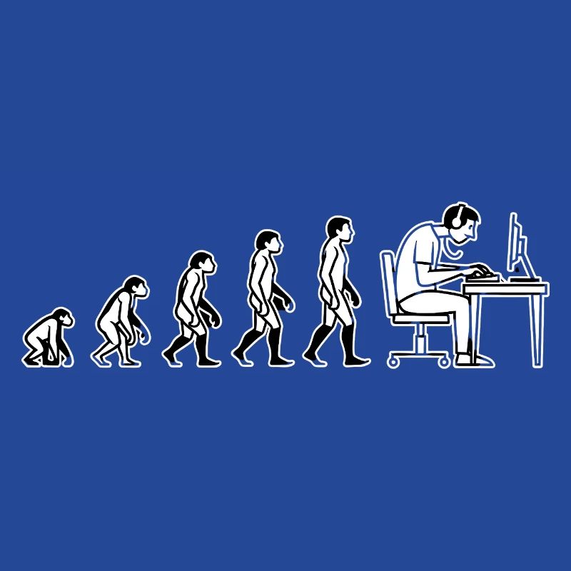 Evolution endet am Computer – Humor Design
