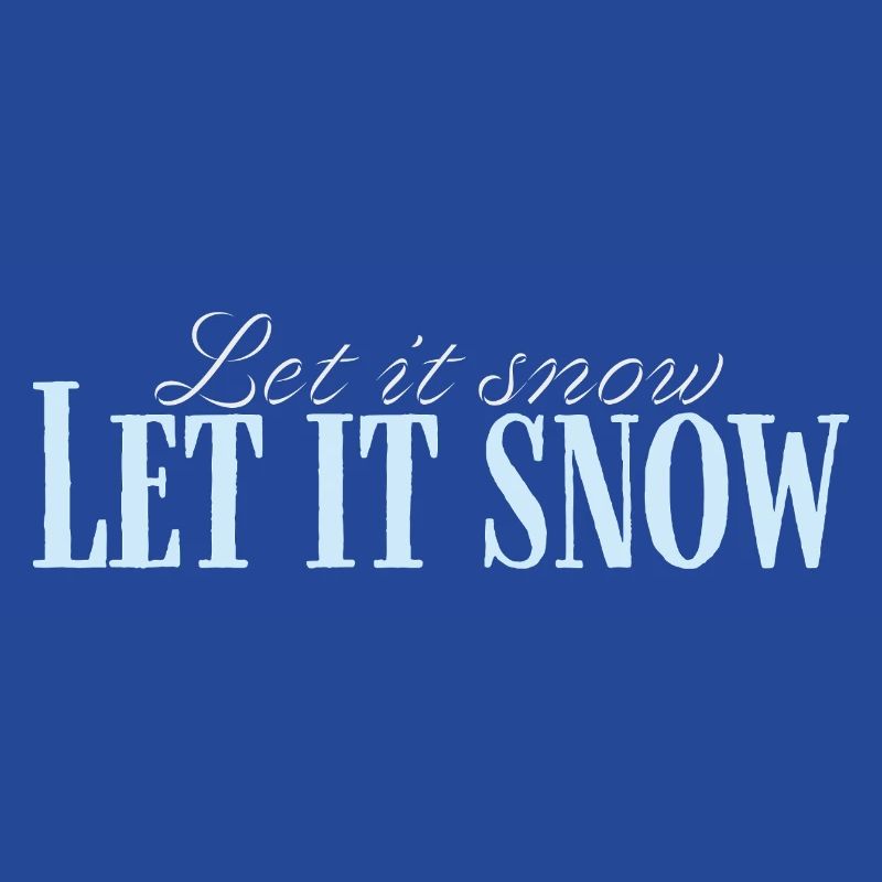 Let It Snow Script Bleu Glacé