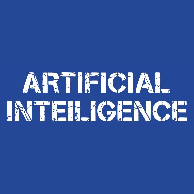 Artificial Intelligence Text Grunge Vector