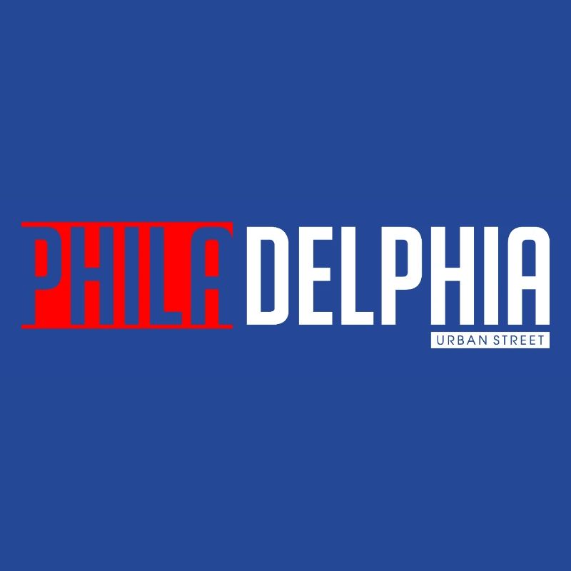Conception colorée basée sur du texte de Philly et Delta