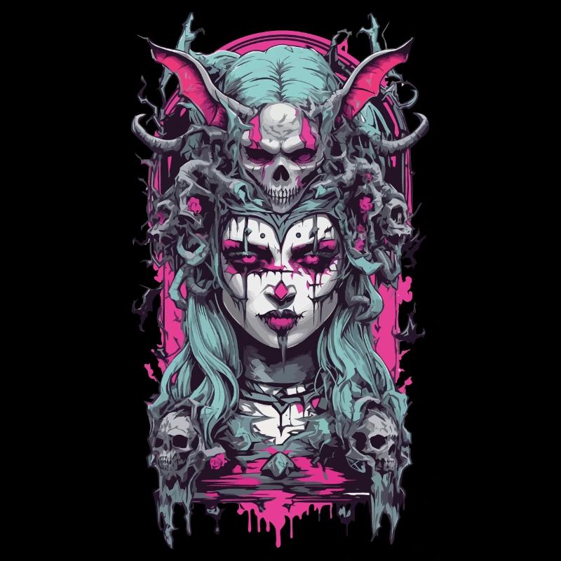 Gothic Witch Demon E-Girl Occult Magic Design