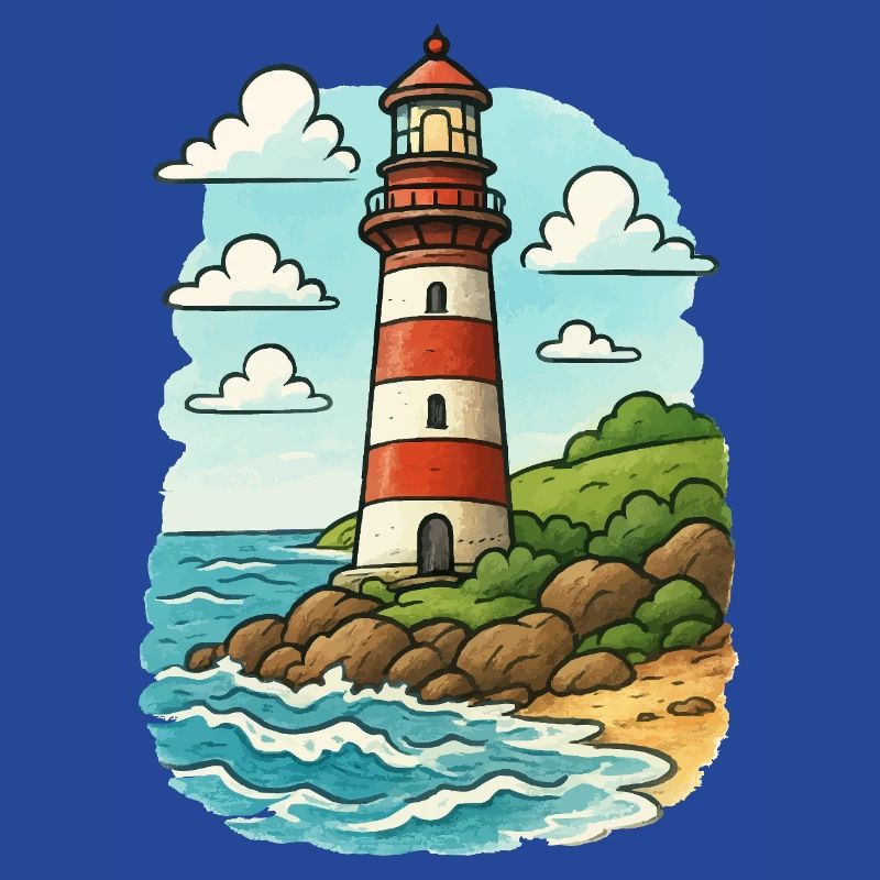 Lighthouse on the coastal path