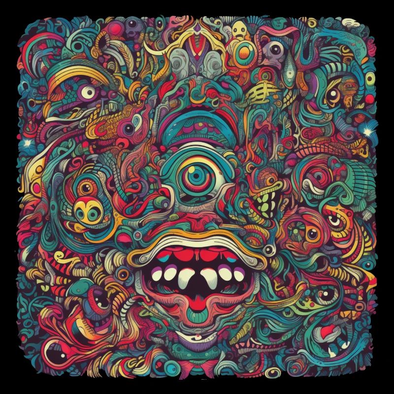 Psychedelische Explosion - Surrealistisches Motiv