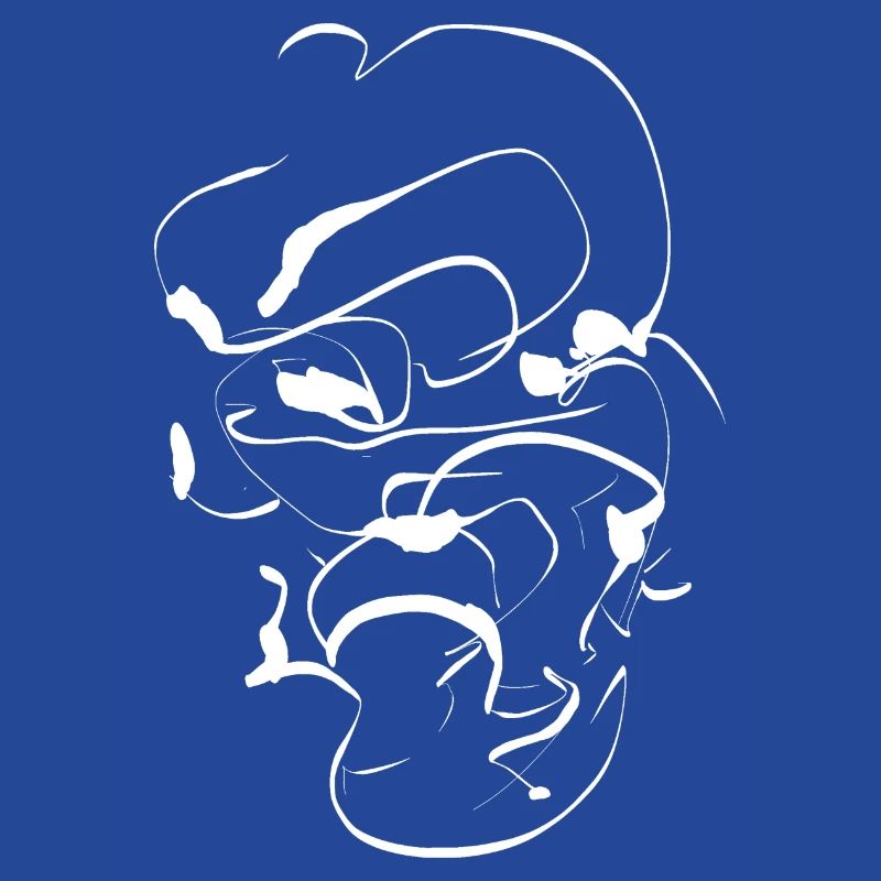 Samurai ink face / Abstract minimal mask