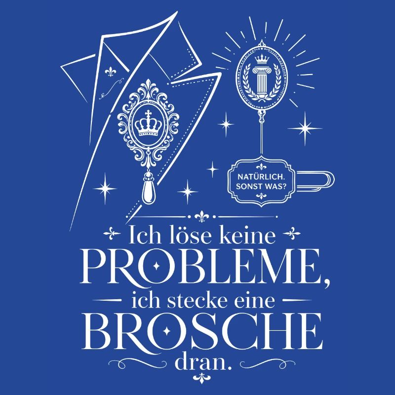 Ich stecke eine Brosche dran